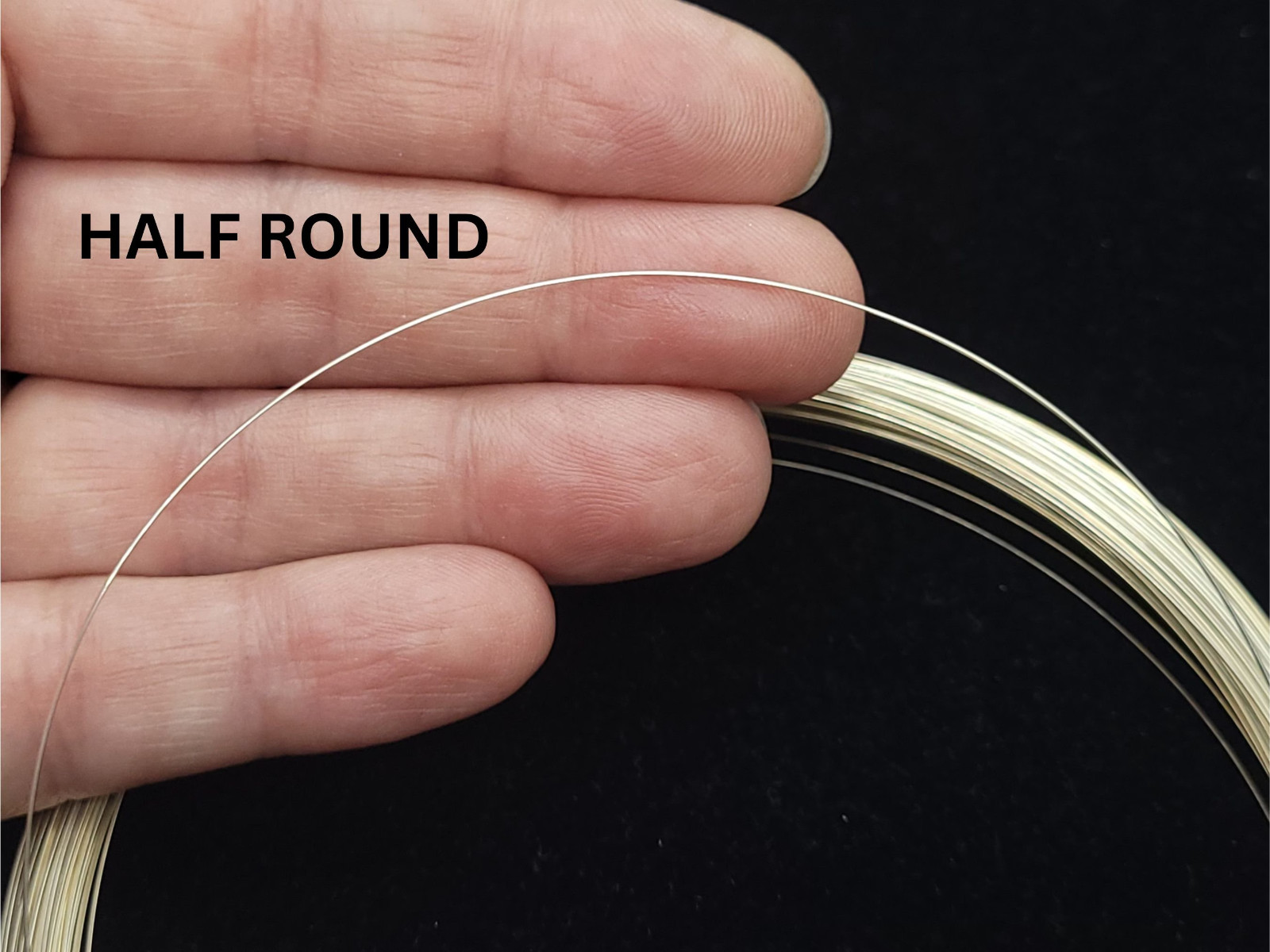 Sterling Silver Wire Half Round (22 Ga) or Square (24 Ga), Half Hard, 3ft or 1oz