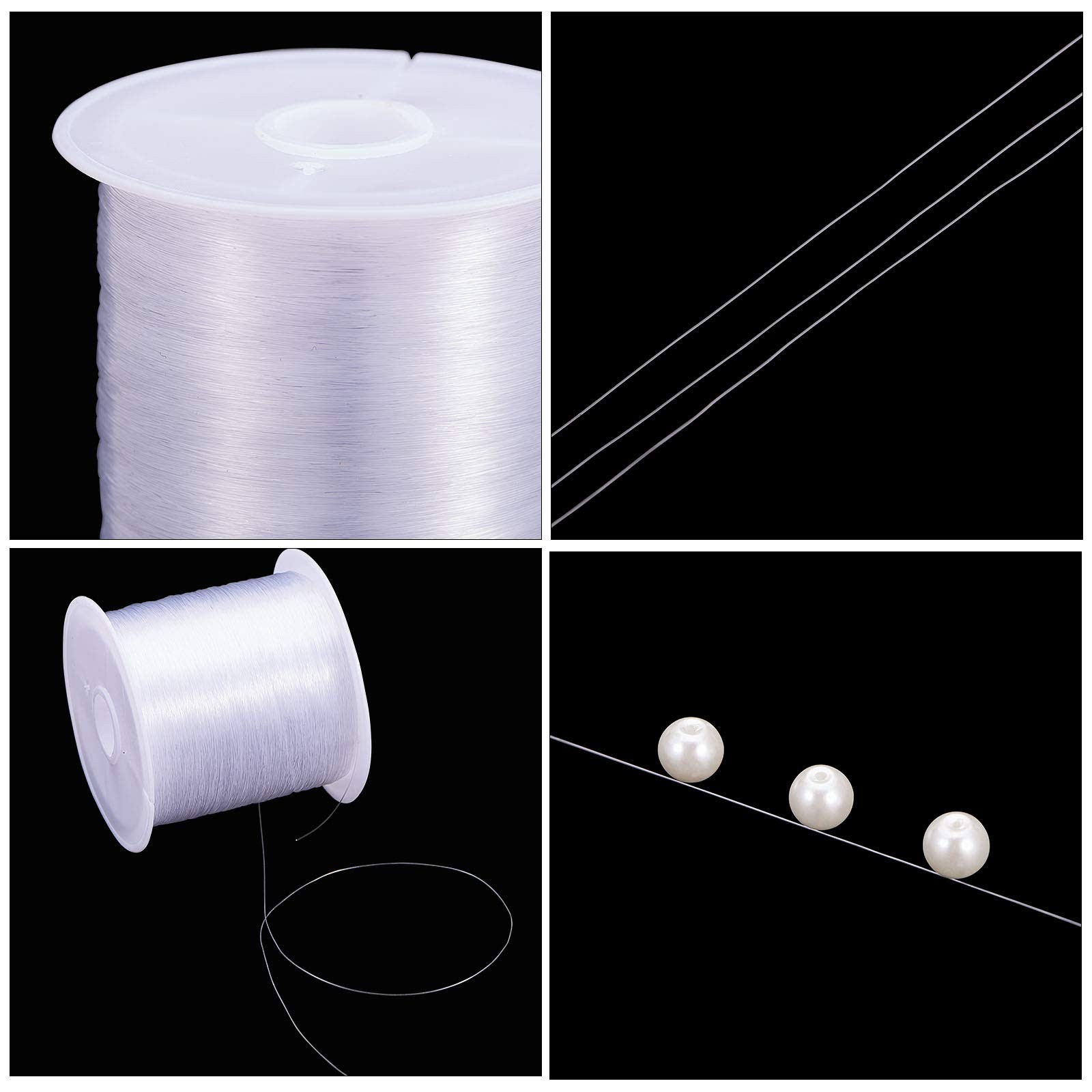 140 Yards 0.2mm Clear Fishing Line Invisible Nylon Thread Jewelry String Wire…