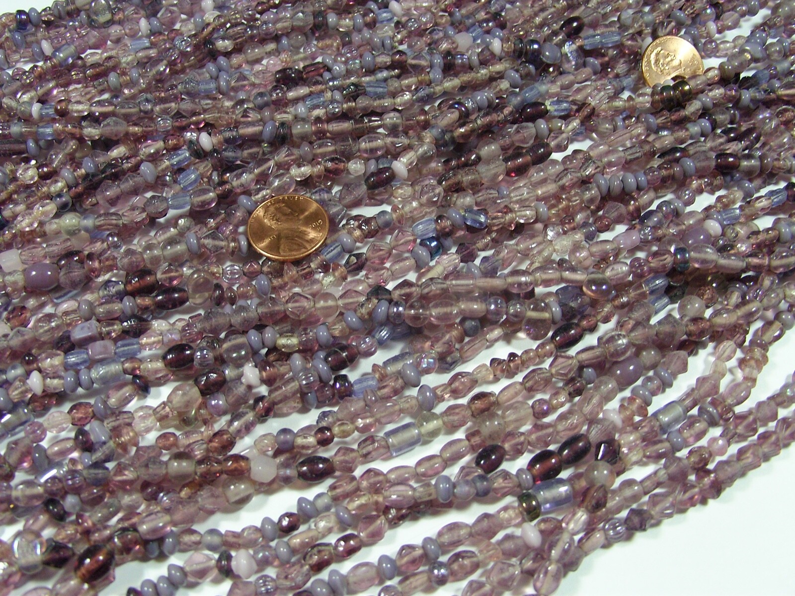 30 Strands 36″ India Handmade Assorted Color Glass Beads Wholesale Bulk (CT-43)