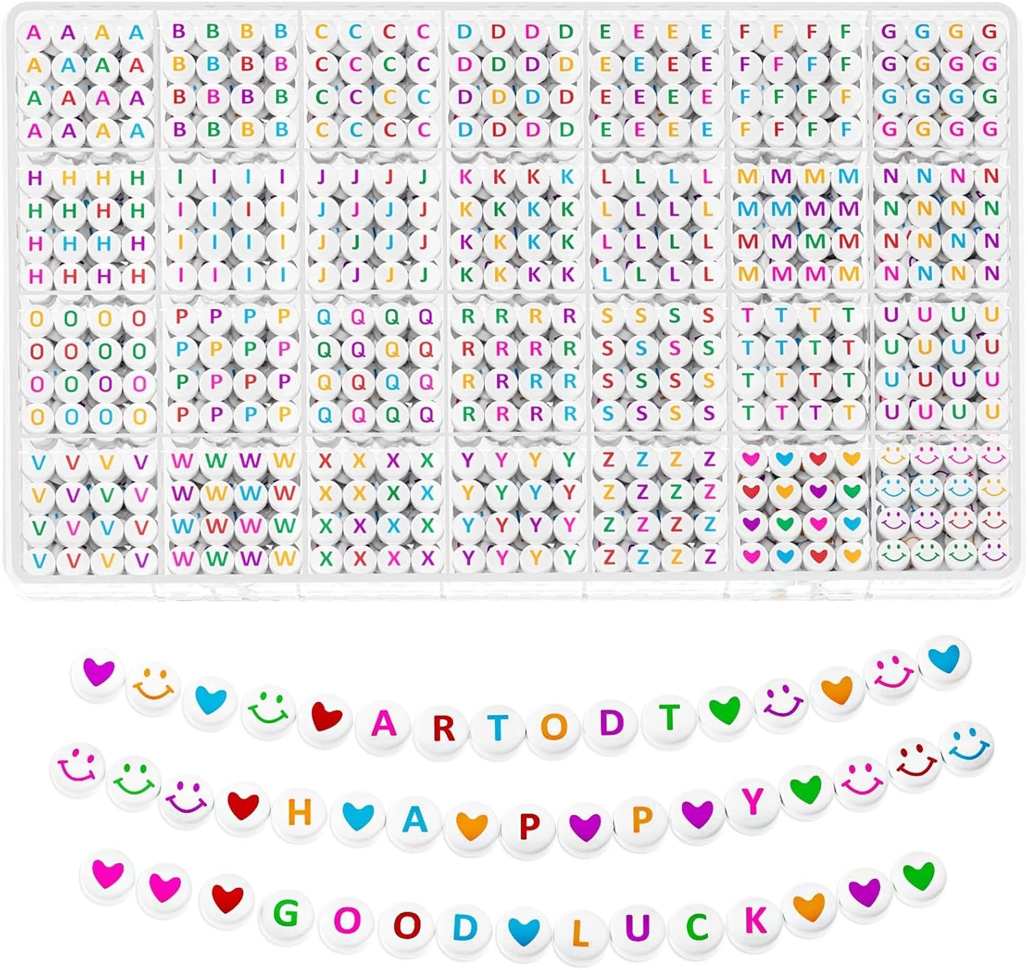 ARTDOT Letter Beads for Friendship Bracelets Making Kit 1400 Pcs Jewelry Making
