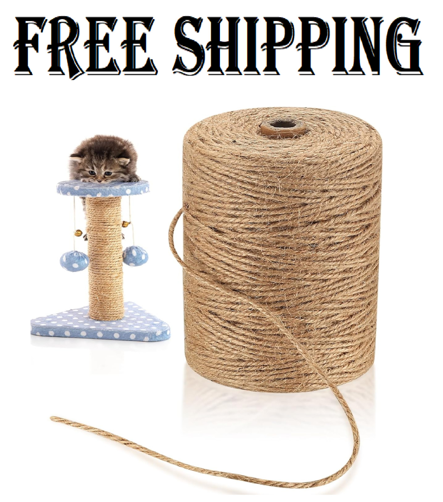 3mm Jute Rope, 656 Feet/200 m Jute Twine, Natural Hemp Rope, Heavy DutyJute …