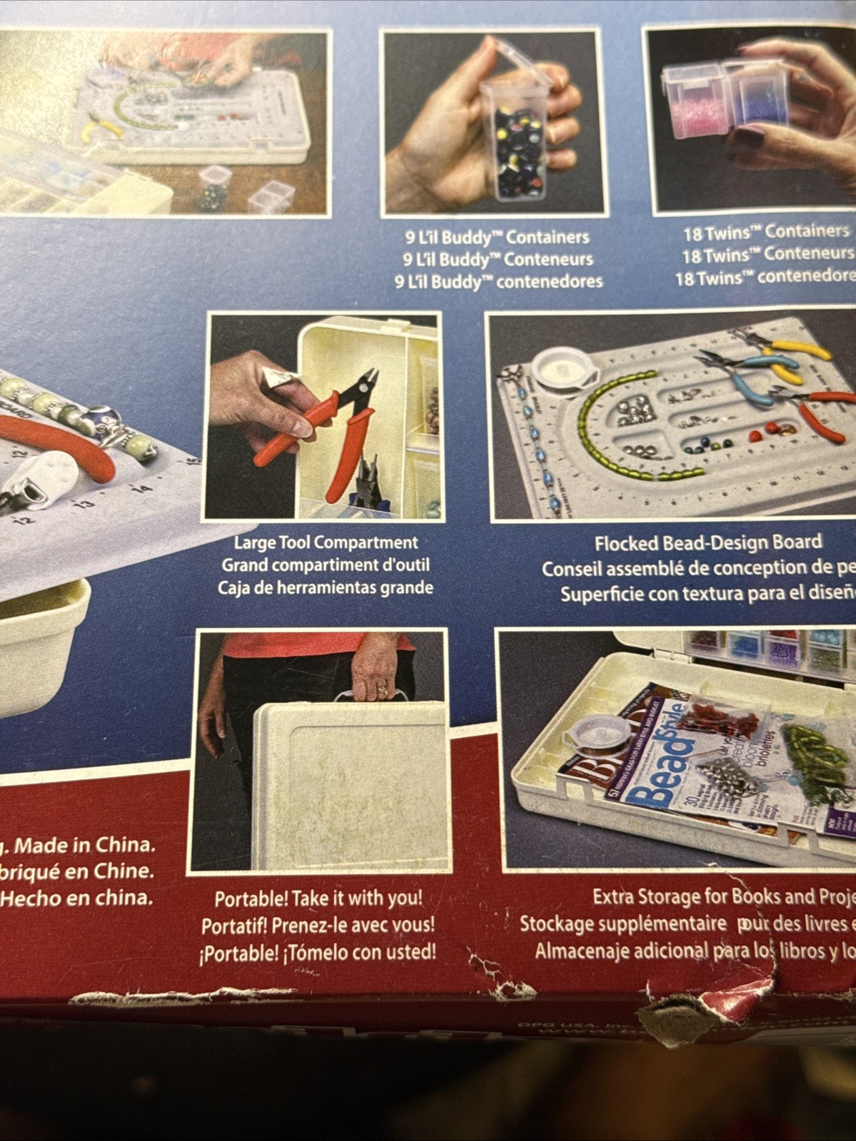 NEW Bead Buddy Work Station 27 Bead Jars Design Board Travel Storage & BOOK