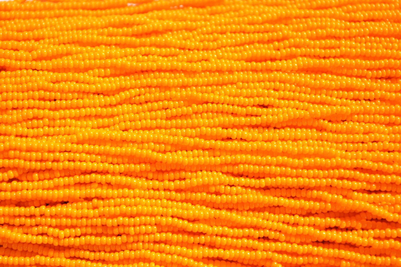 Opaque Light Orange PRECIOSA® Czech glass 11/0 seed beads 1 Hank (12 strands)