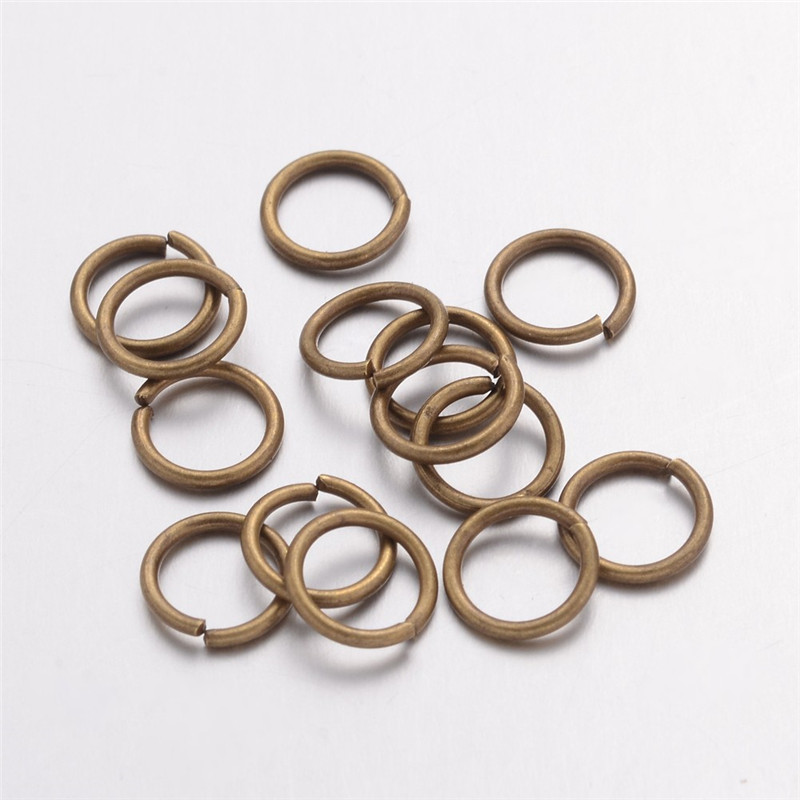10 g Antique Bronze Close but Unsoldered Brass Jump Rings Findings 8mm 1mm thick