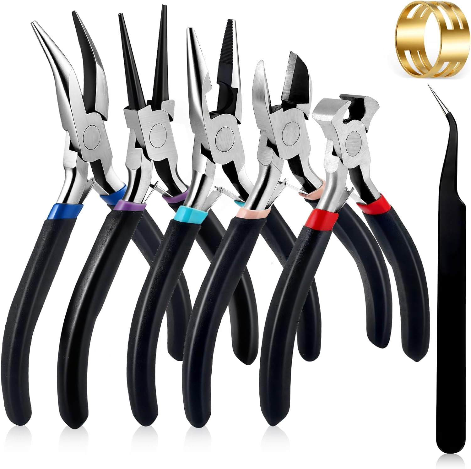 5Pcs Jewelry Pliers Set Jewelry Making Pliers Tools Kit Include Jewelry Making N