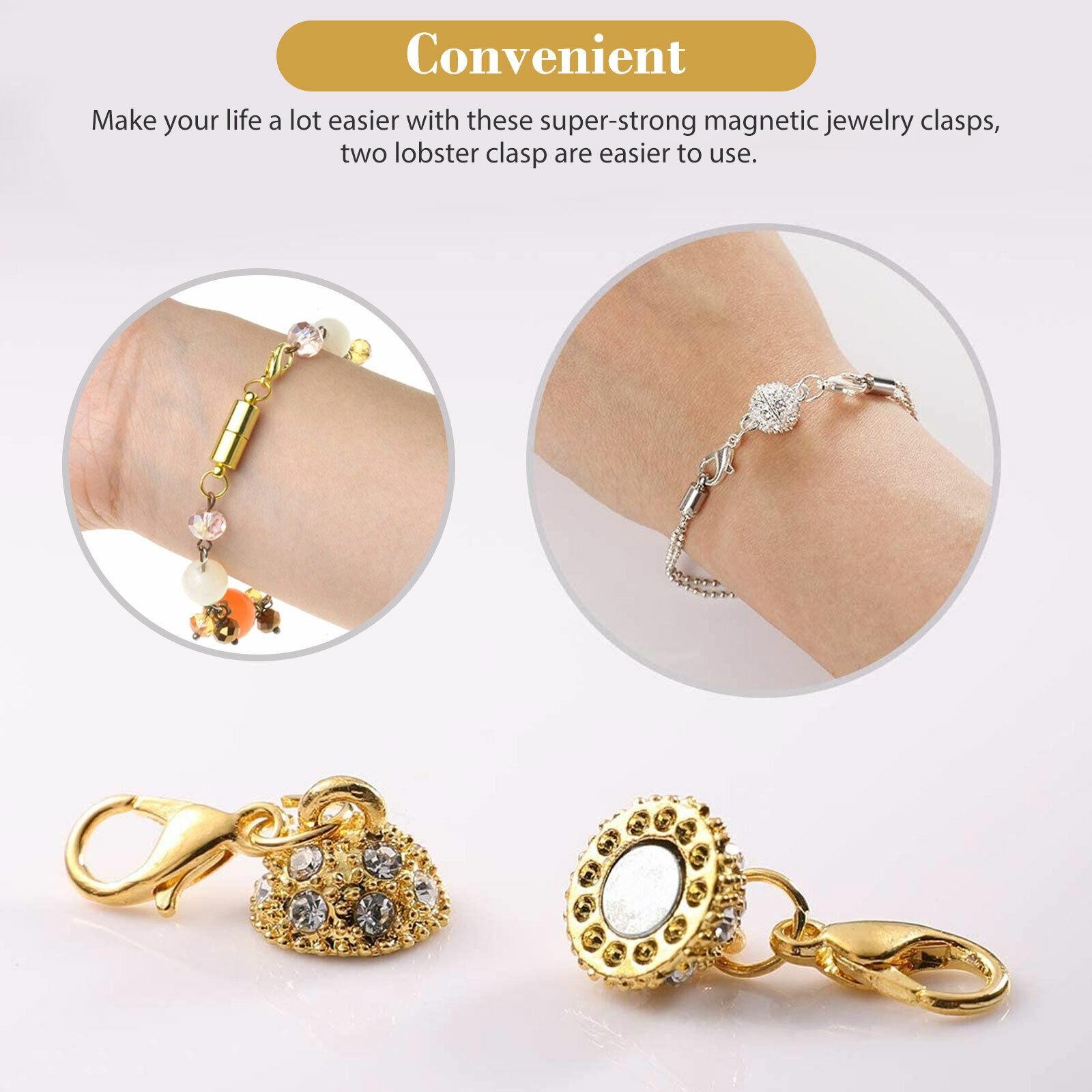 24PCS Magnetic Clasps Lobster Clasp Extender Kit For Jewelry Necklace DIY