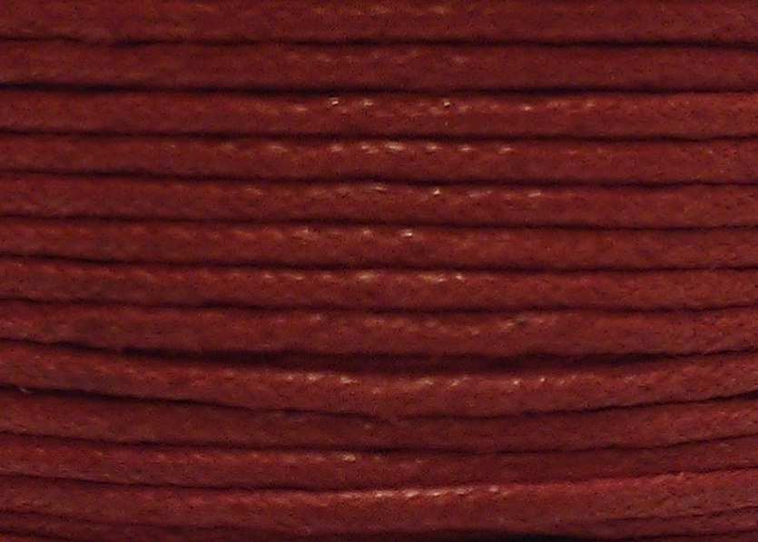 WAXED COTTON CORD Size 1.00 mm ” RED ” 15 feet