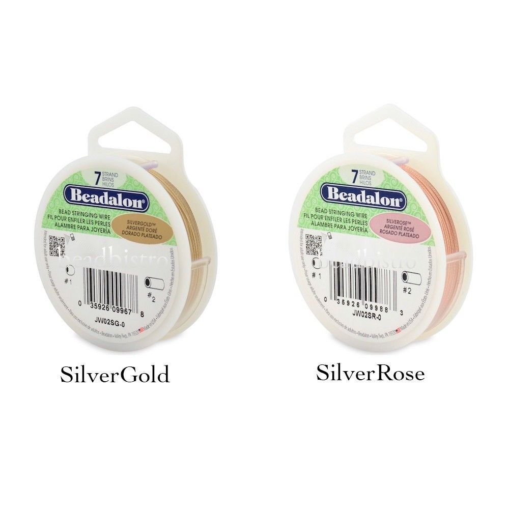 Beadalon 7 STRAND Bead, Gem Stringing Flex Wire (Various Colors + Sizes)
