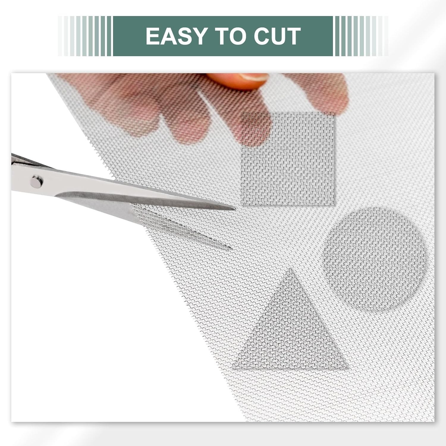 Easy-Cut Stainless Steel Wire Mesh, 15.7 x 59 Inches, Rustproof & Sturdy Design