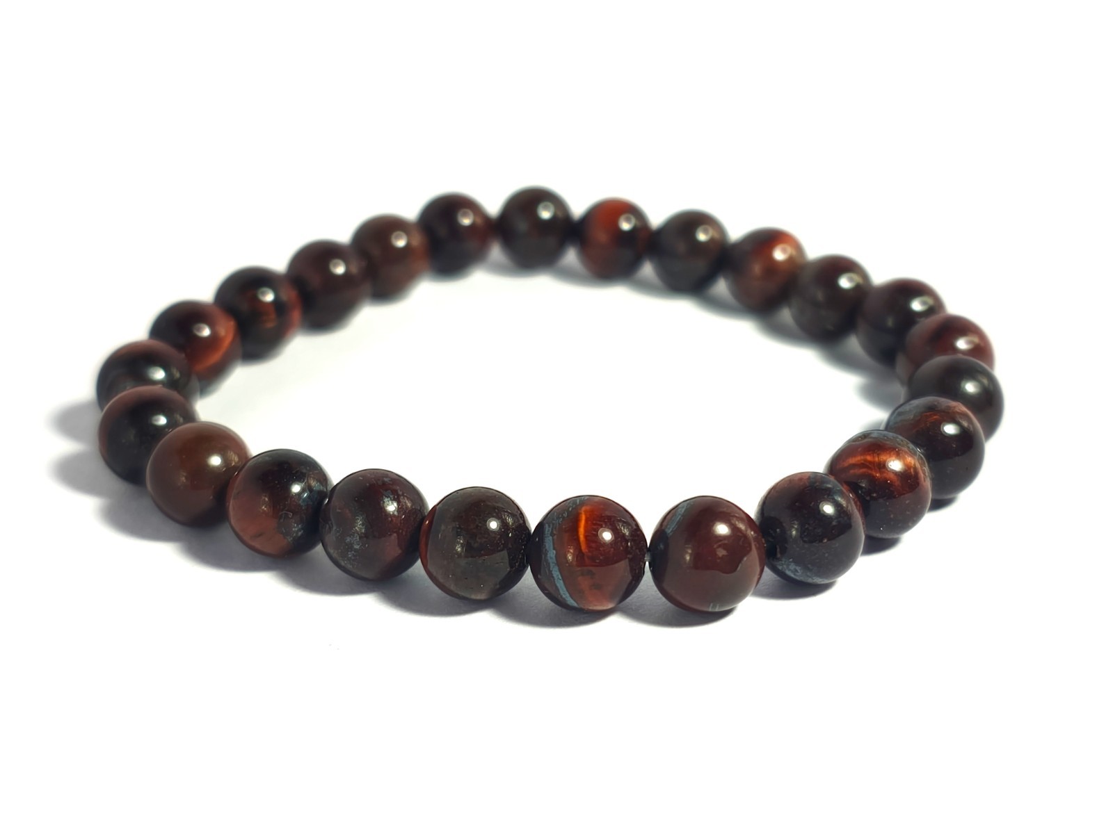 Tiger Eye Bracelet, Beads Bracelets, AAA Genuine Tiger Eye Bracelet, Black Brown