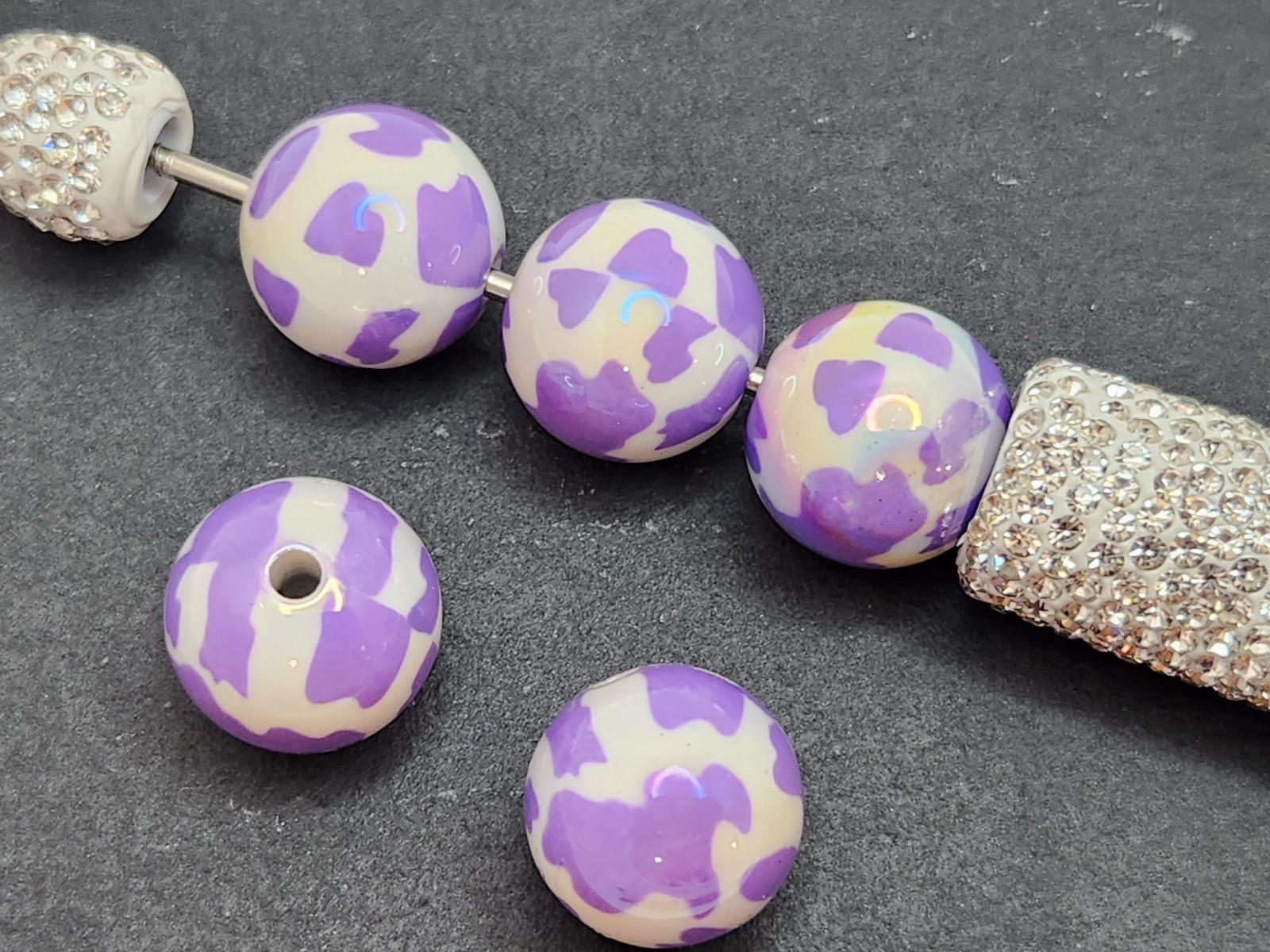 16mm Acrylic Beads – PRINTED ANIMAL DESIGNS – YOU PICK!! – Beadable DIY Pens