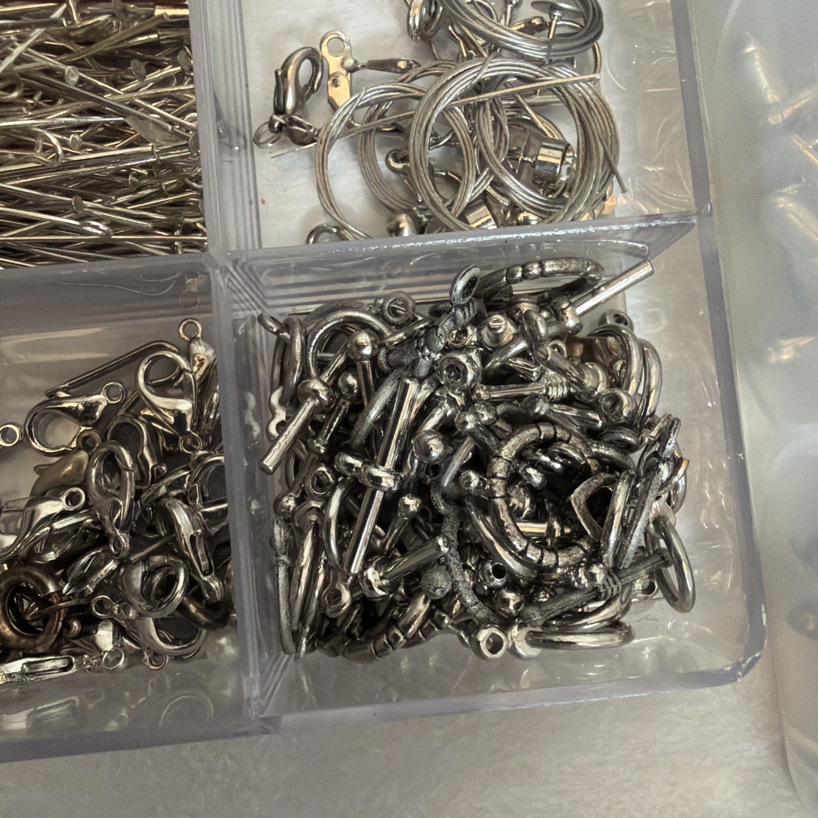 Mixed Lot of Jewelry Making Supplies: Clasps, Backs, Beads, Pendants & More!