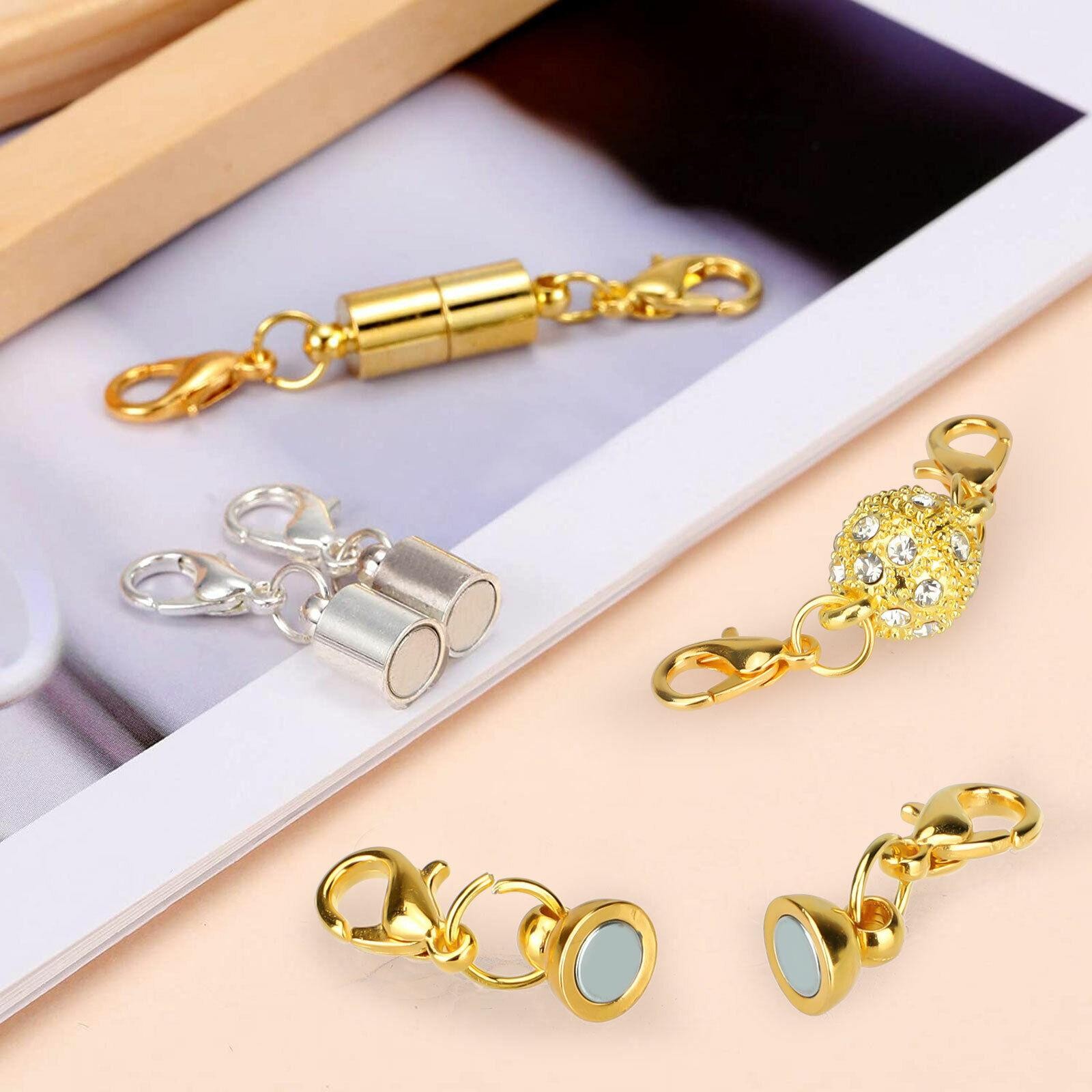 24PCS Magnetic Clasps Lobster Clasp Extender Kit For Jewelry Necklace DIY