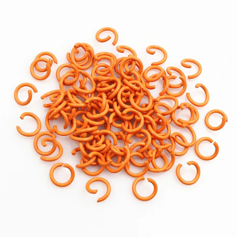 200Pcs 6/8/10Mm Colorful Metal Open Jump Rings for Necklace Chains Split Rings D