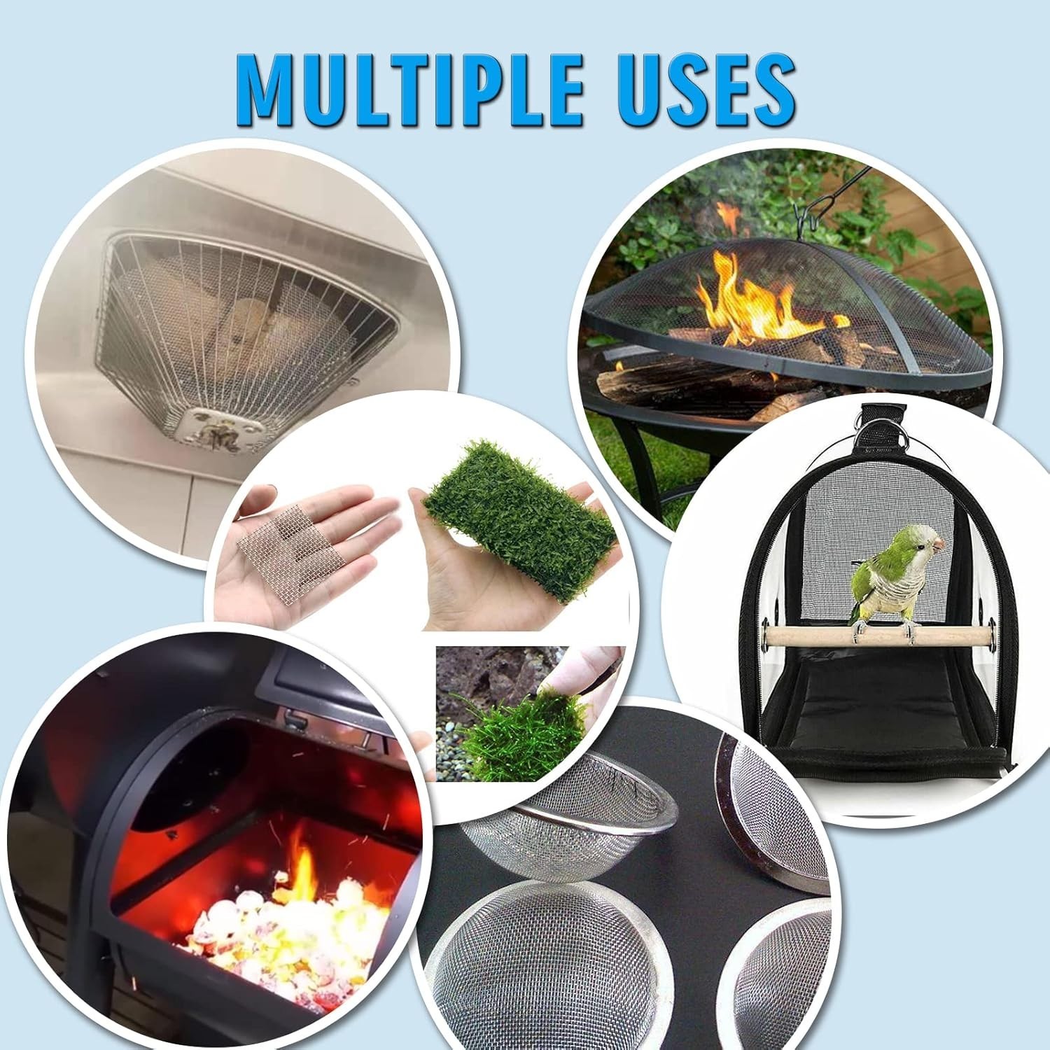 Heat & Rust-Resistant Stainless Steel Mesh 4PACK – 11.8″x8.2″ Multi-Use Solution