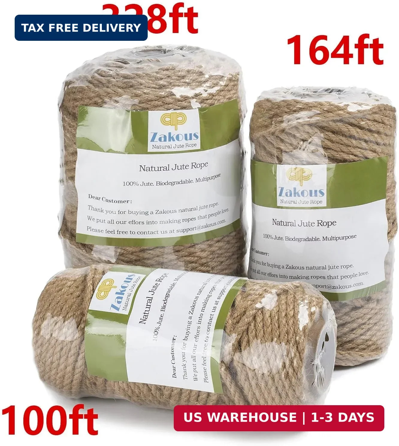 100 Feet 5Mm Jute Twine, Heavy Duty Jute Rope, Natural Hemp Rope for DIY Arts Cr