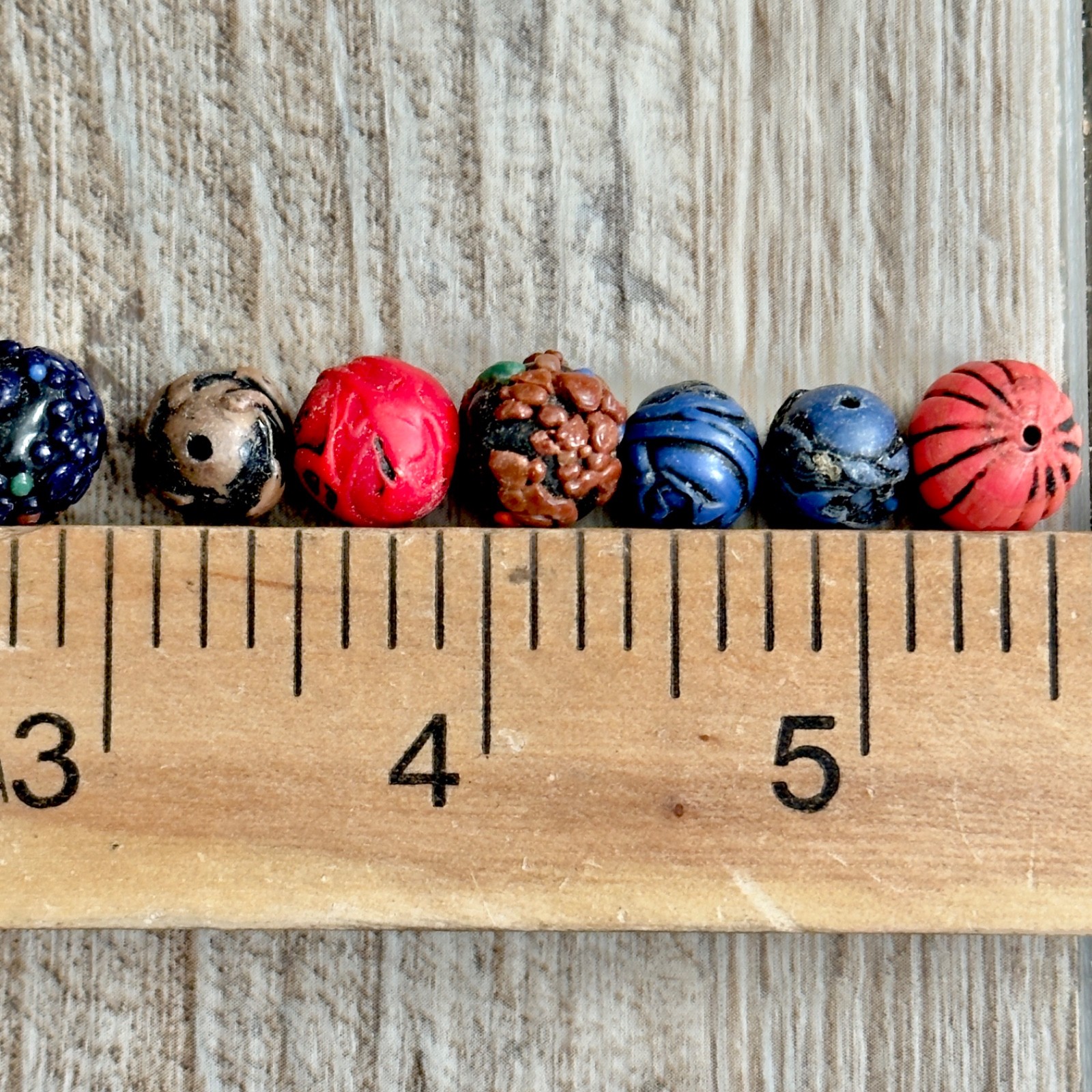 Artisan Handcrafted Glass Beads Multicolor Lot Imperfect