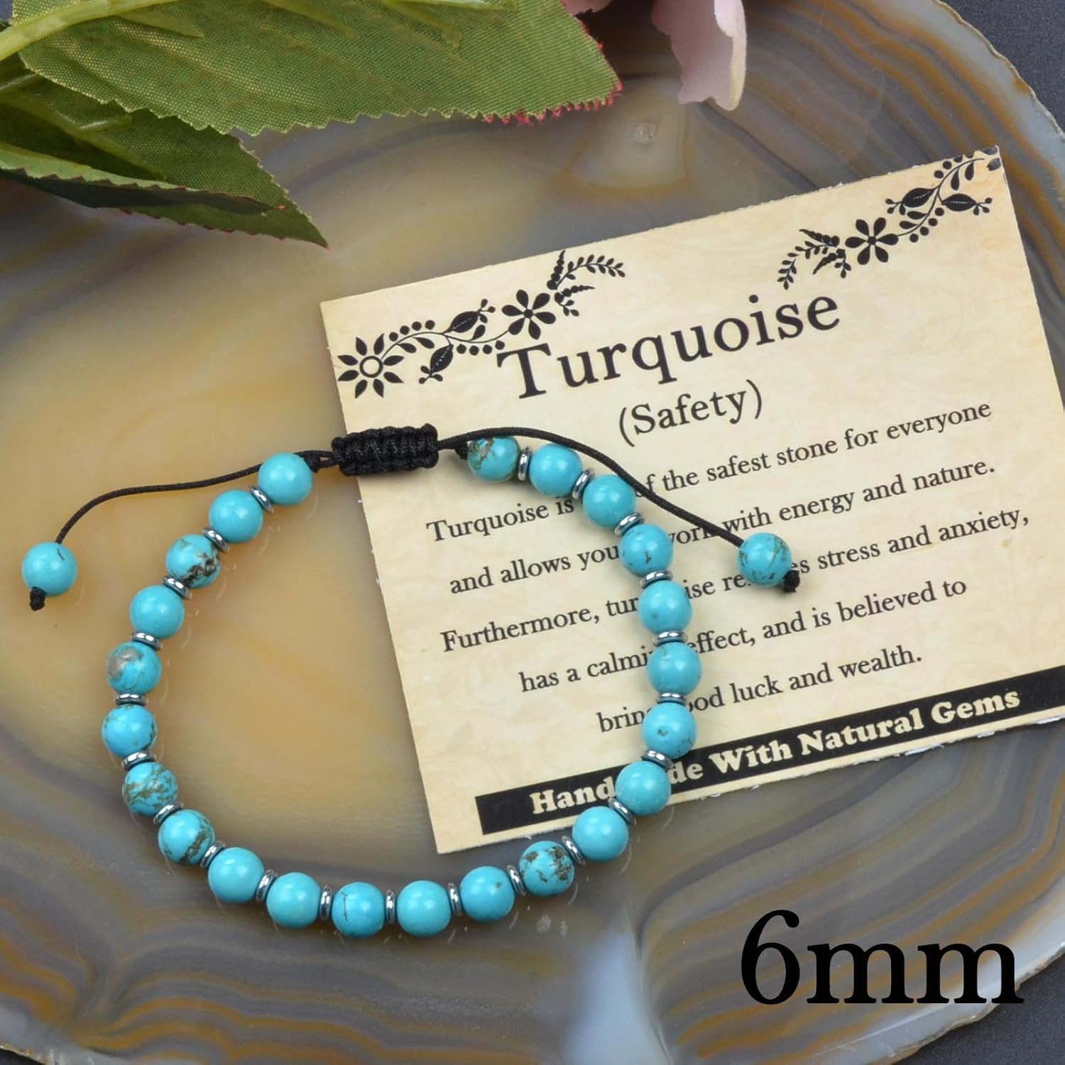 468Handmade Adjustable Natural Gemstone Crystal Bracelet Healing Power Energy In