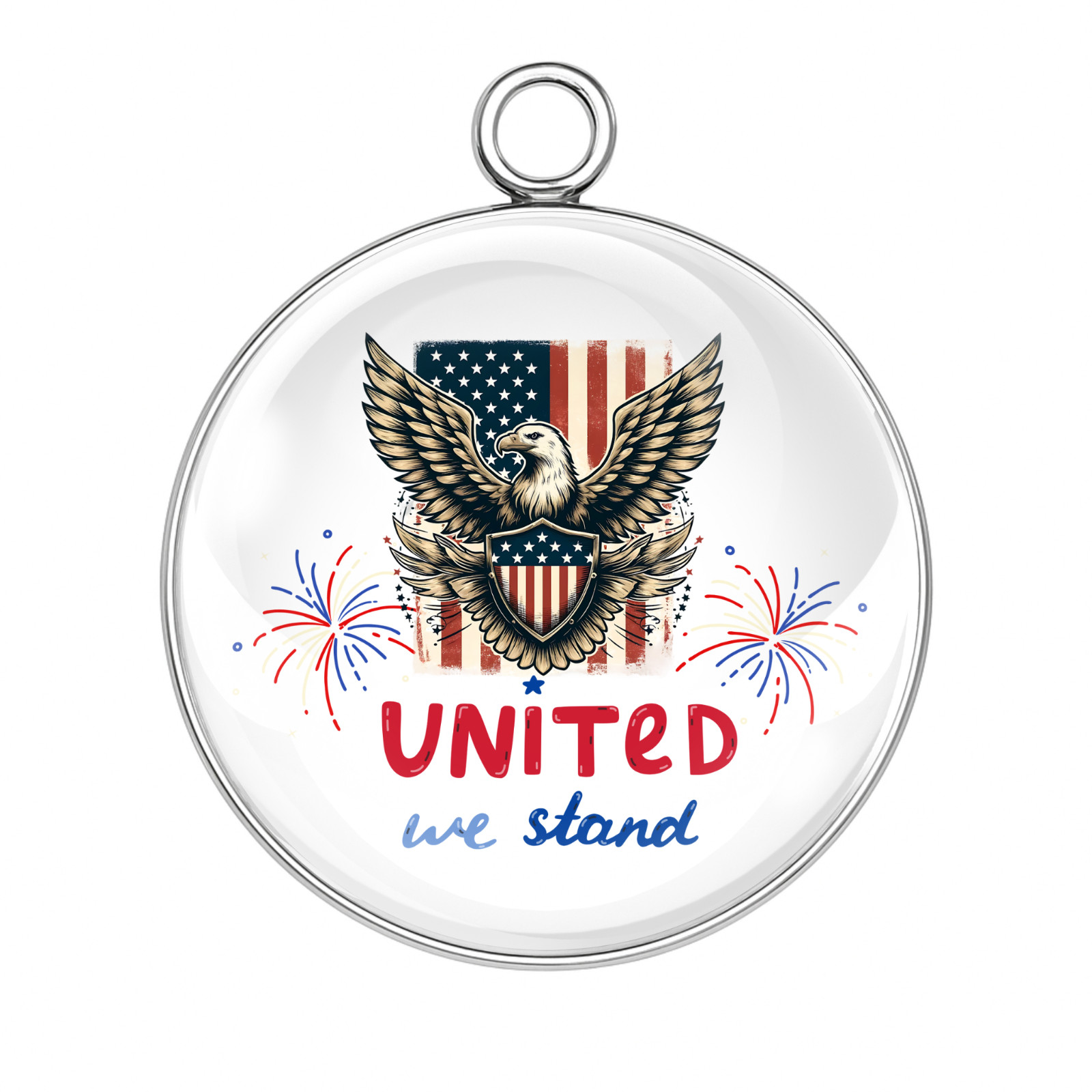 USA Veteran Charms – Funny Redneck America Flag Glass Pendants Jewelry Crafts