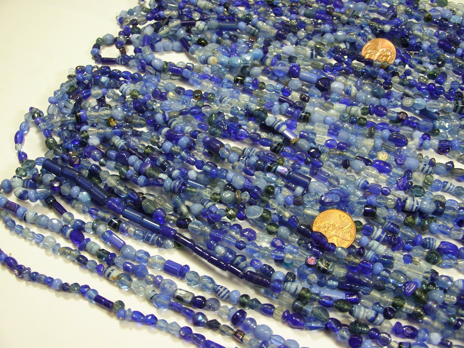 30 Strands 36″ India Handmade Assorted Color Glass Beads Wholesale Bulk (CT-47)