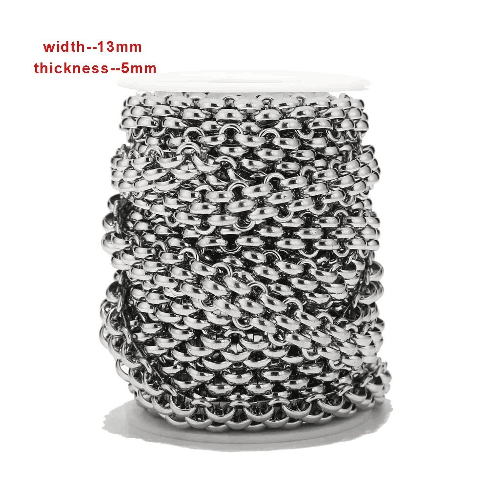 1meter stainless steel silver link connect heavy chain crafts