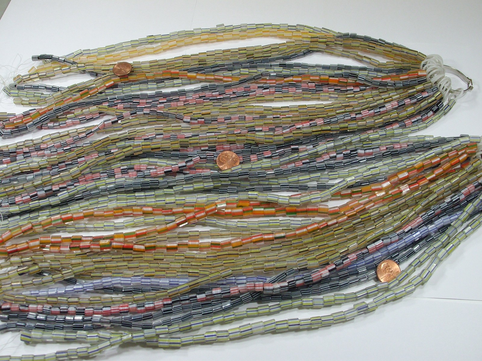 40 Strands 15″ Multicolor India Handmade Glass Beads Wholesale Bulk Lot (FPZ-9)⭐