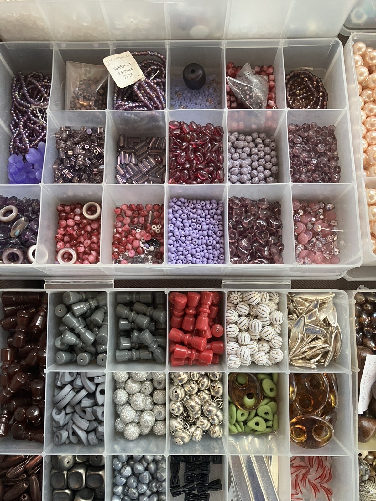 38 Cases Beads, VINTAGE BEADS Jewelry Making Wholesale Old Store Inventory PLUS