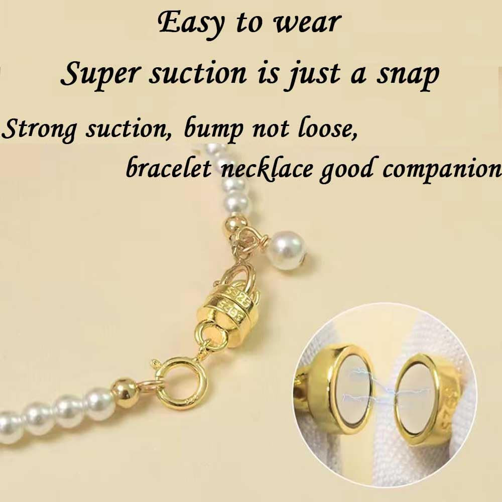 925 Sterling Silver Magnetic Necklace Clasps，Magnetic Necklace Clasps and Extend