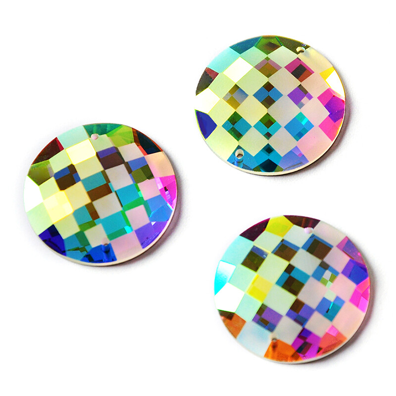 Round Multi-faceted Sew On Rhinestones Strass Garment Decoration Gym suit DIY