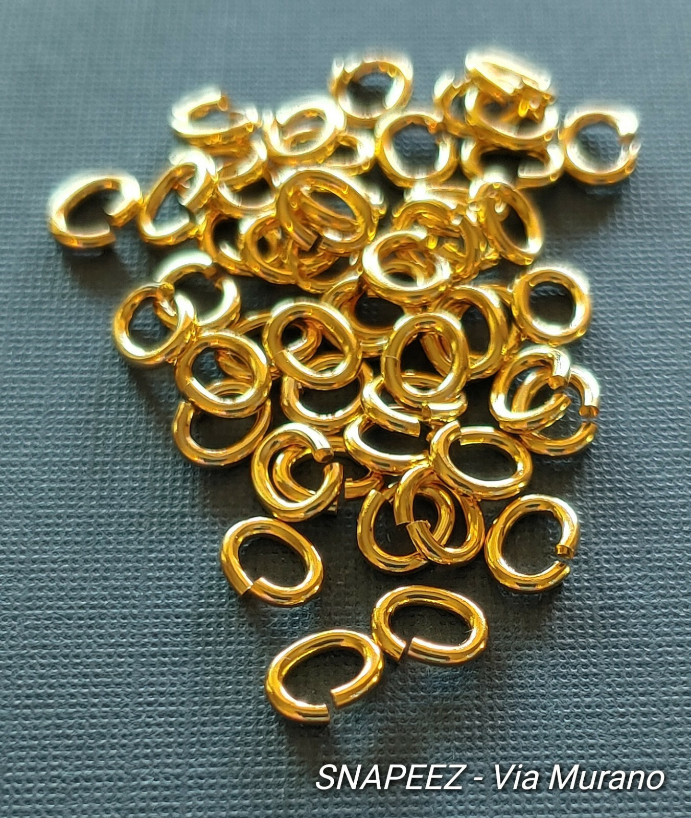 SNAPEEZ II ULTRAPLATE Oval – 24 kt. Gold Jump Ring 6x4mm. Made in USA.