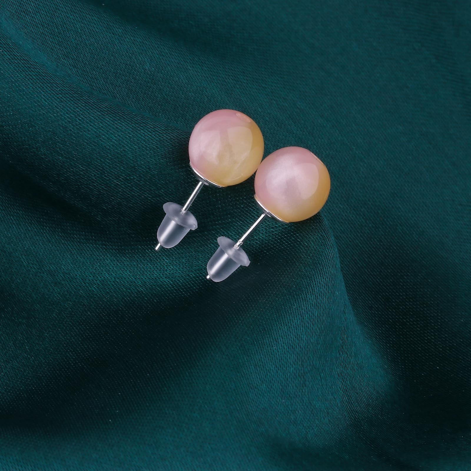 3 Pairs Hypoallergenic 925 Sterling Silver Earrings Posts Pearl Cup Pad Blank…