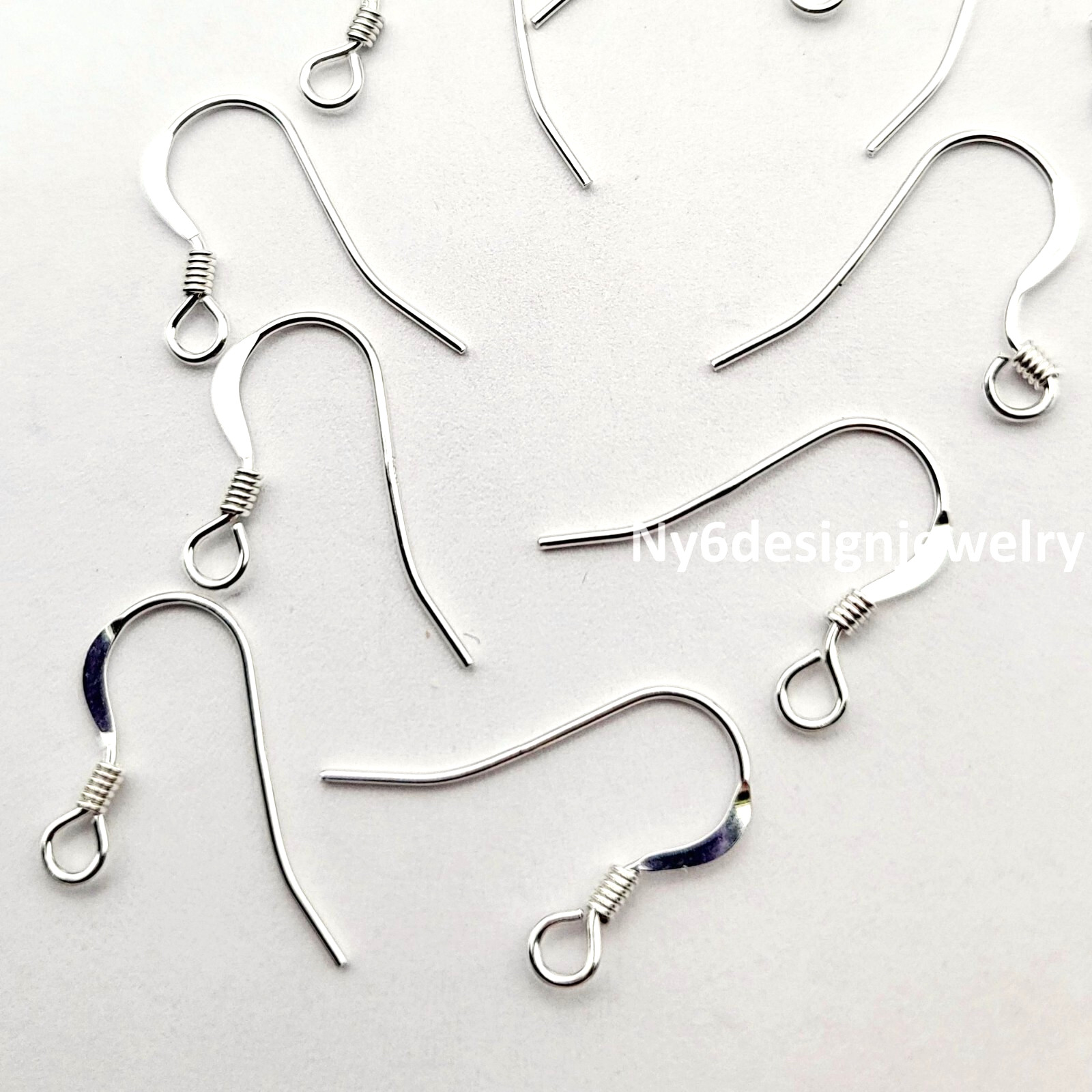 Sterling Silver Earring Findings Earring Hooks Earwires .925 Pure French 20-100