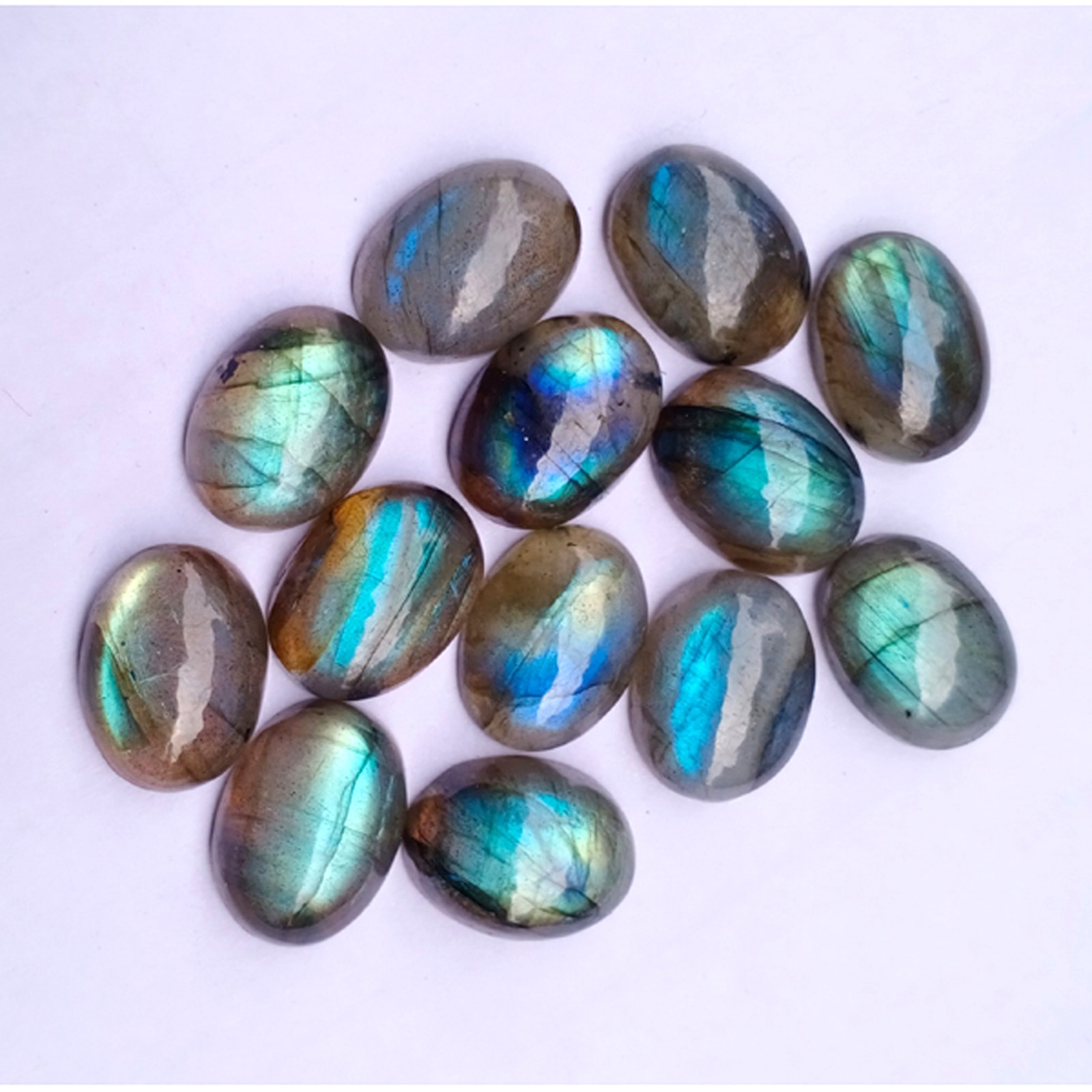 Wholesale Natural Labradorite Cabochon Oval shape Loose Gemstone Lot Jewellery.