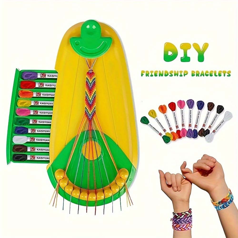 Vibrant All-In-One Durable Sturdy Easy-To-Use Friendship Bracelet Making Toy Set