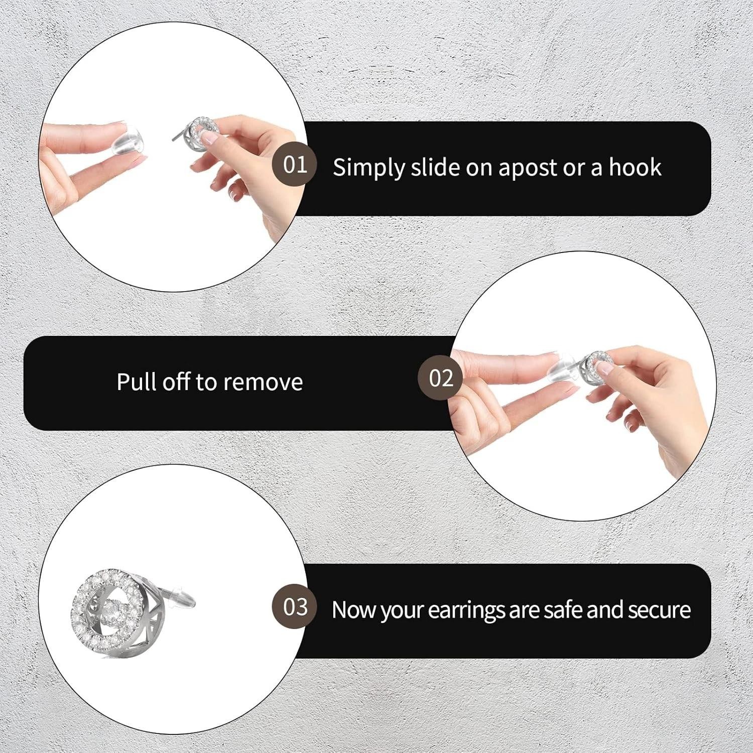 6 Styles Silicone Earring Backs for Studs, 600 Pcs Clear Soft 6 Styles-a | Ebay