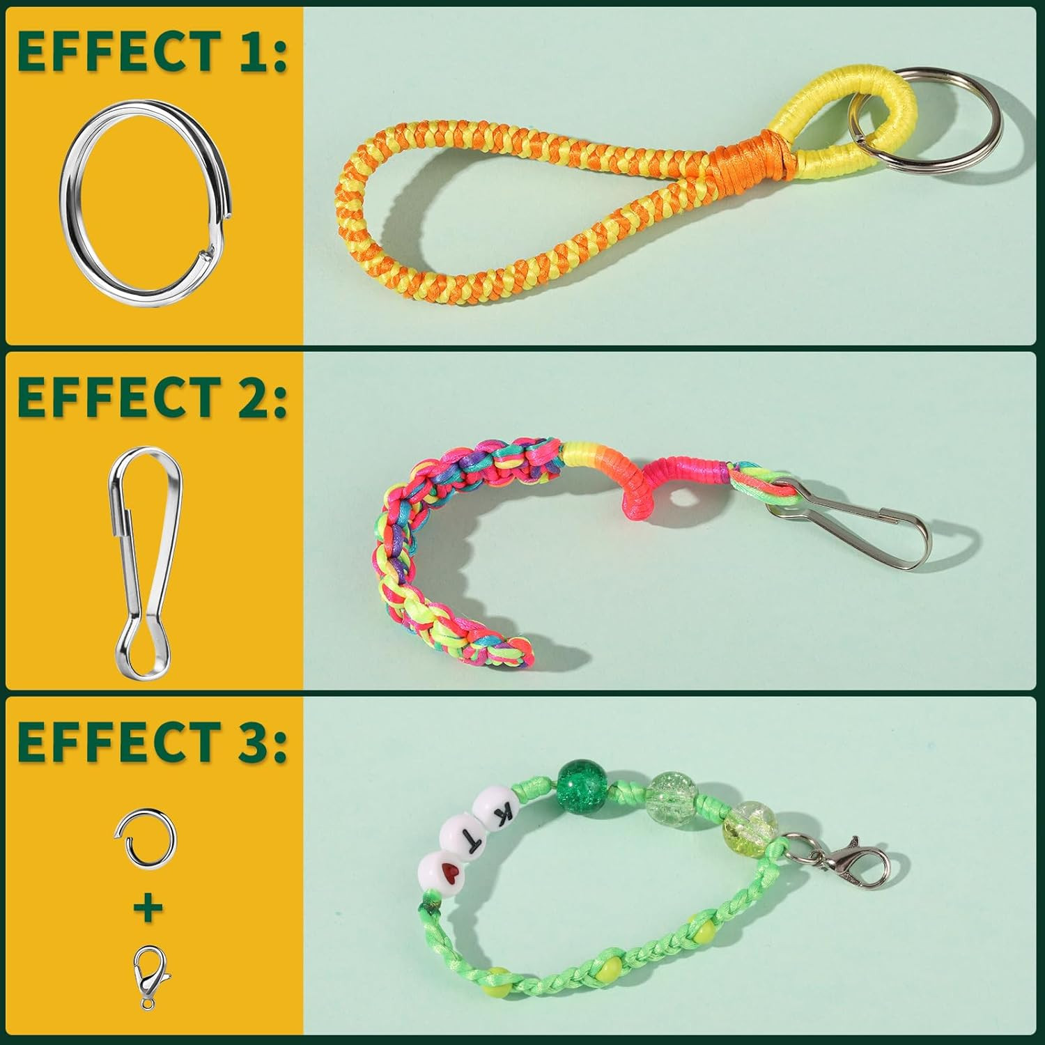 FDNDAMEI 12 Colors Nylon String for Bracelets, Waxed String for Bracelet
