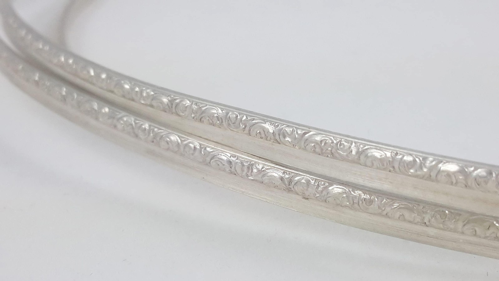 1 Foot 925 Sterling Silver Strip Wire Swirl Fancy Pattern Stepped Bezel Wrapp…