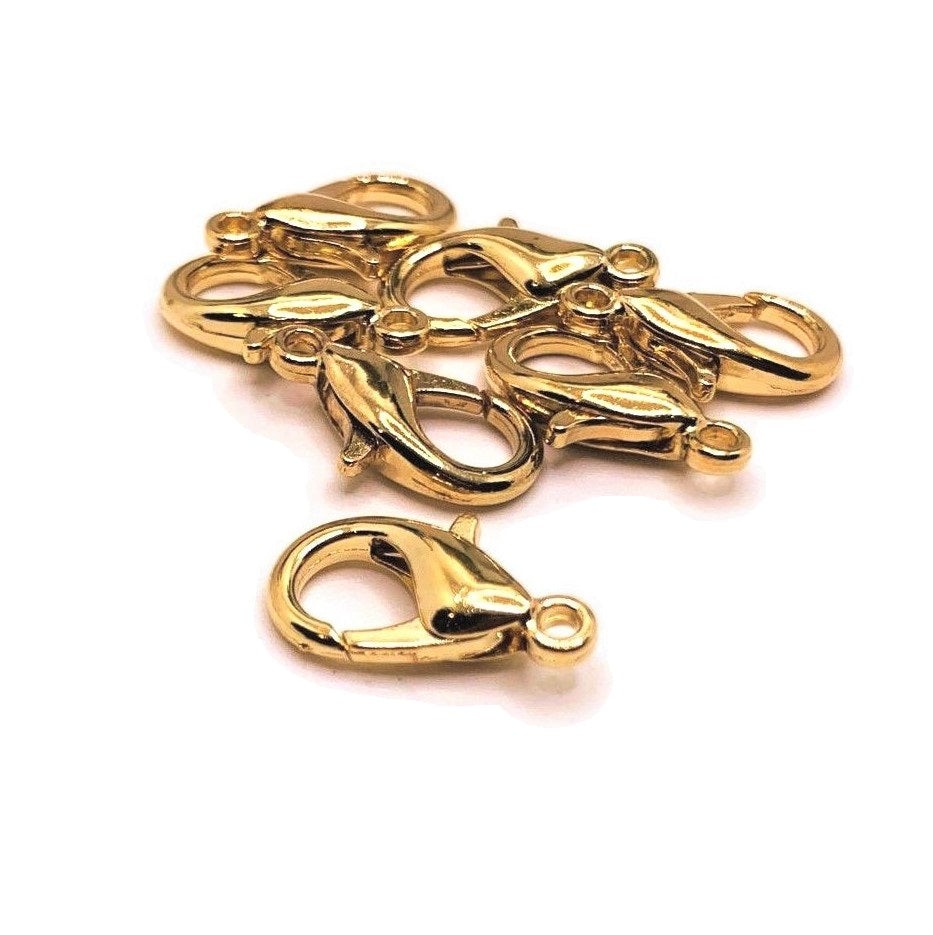 8x16mm KC Gold Lobster Claw Clasps – US Seller