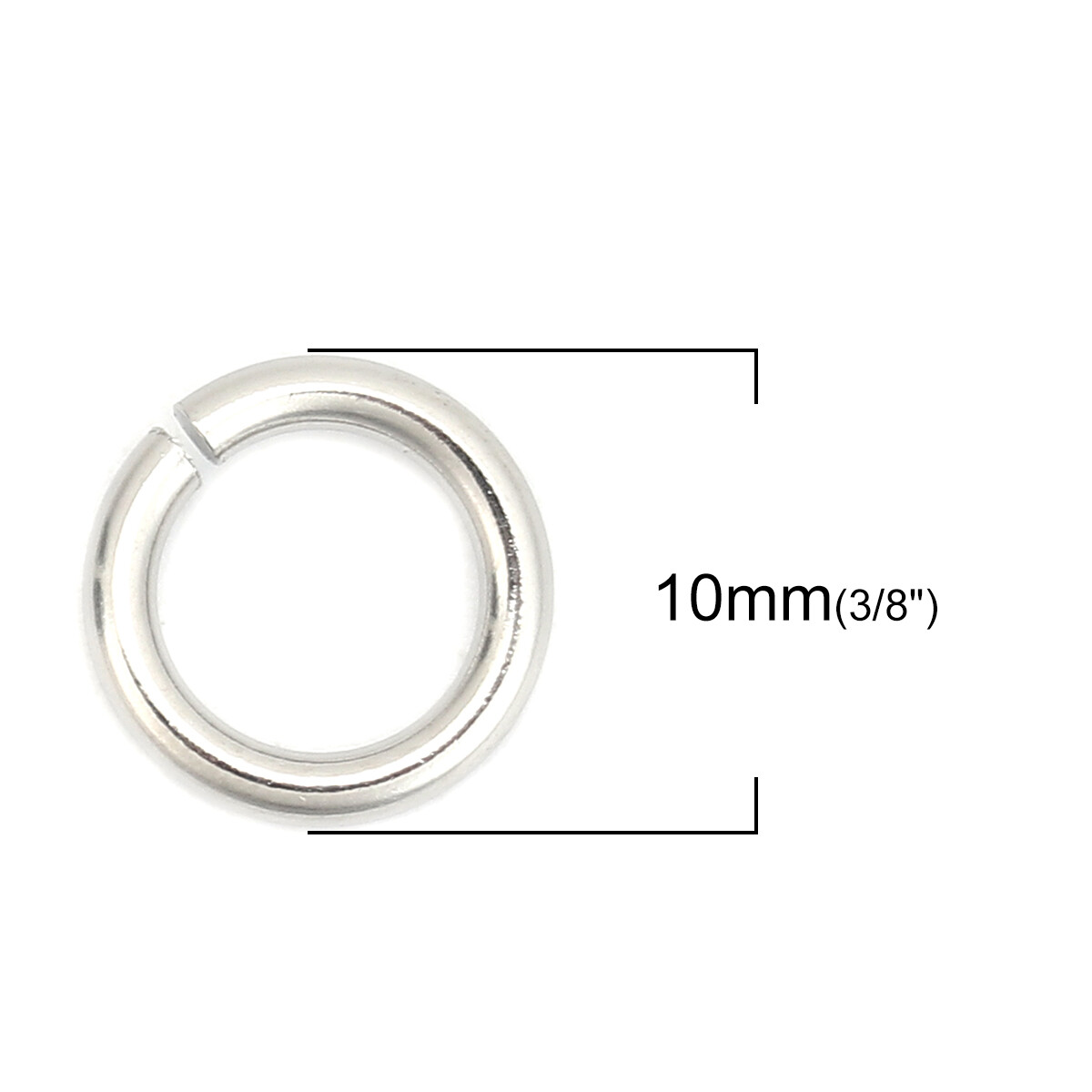 Jump Rings 10mm – 20/50/100 Stainless Steel 14 Gauge Open Jump Rings F0129053