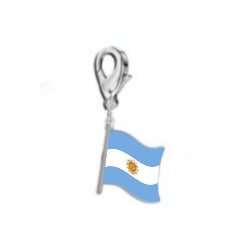Stainless Steel DIY Jewelry Custom 17*14mm Country Flag Charm for Football Fans