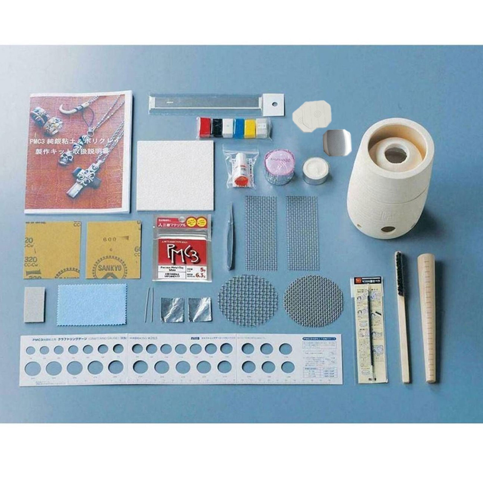 PMC Precious Metal Clay Silver Polymer Art Clay Tool Kiln Kit Rings Jewelry Set