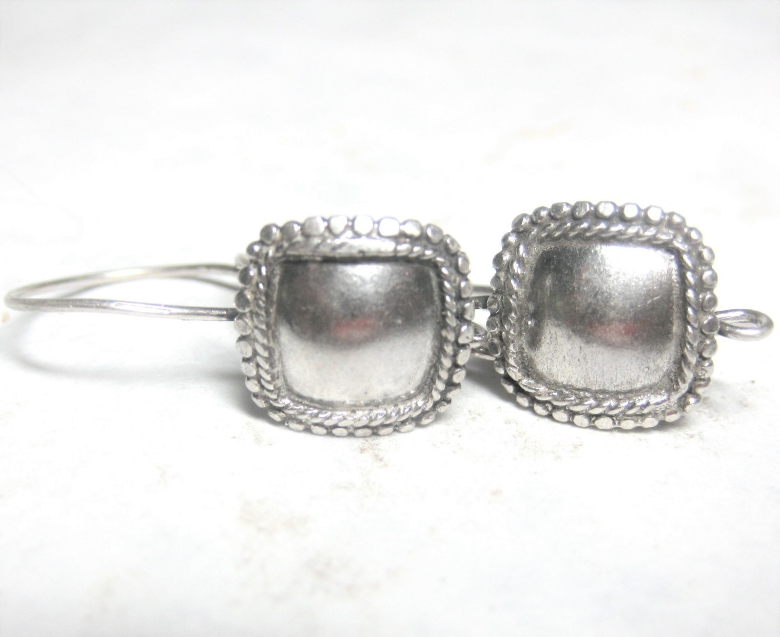 MS Genuine Bali Sterling Silver Convex Earwires Hooks Granulation Fair Trade