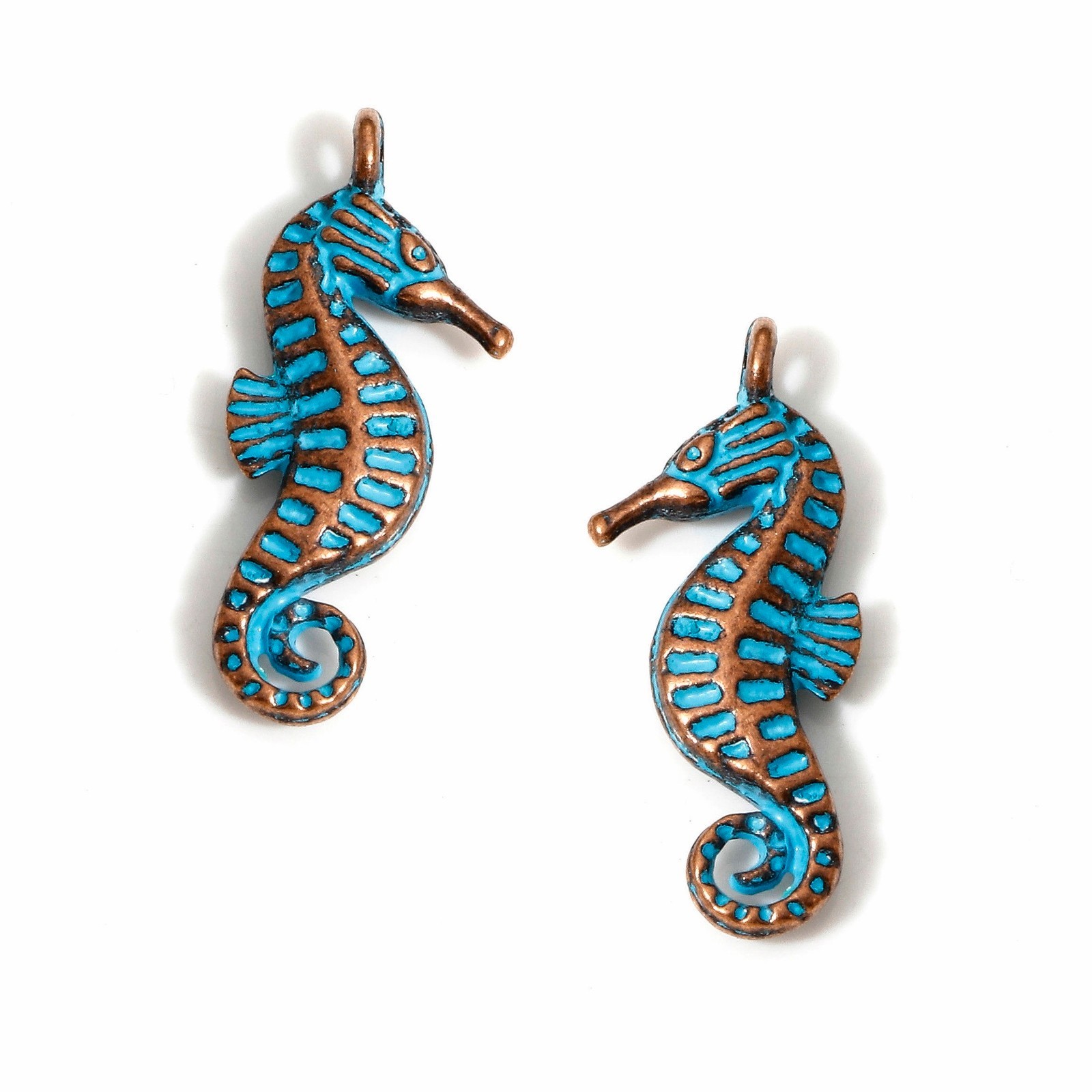 Crab Beach Charms 24mm Blue Copper Summer Ocean Pendants C916404 – 5 Or 10PCs