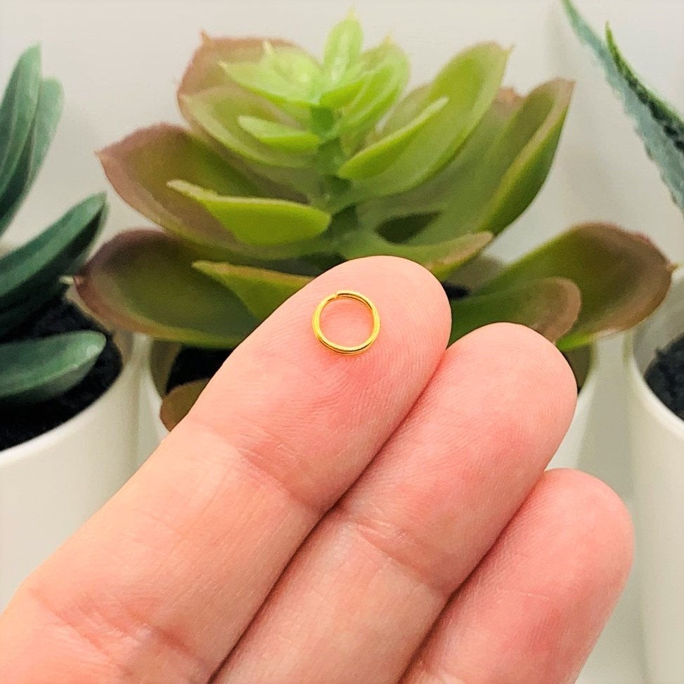 6mm, 21g, Gold Plated Split Double Jump Rings – US Seller