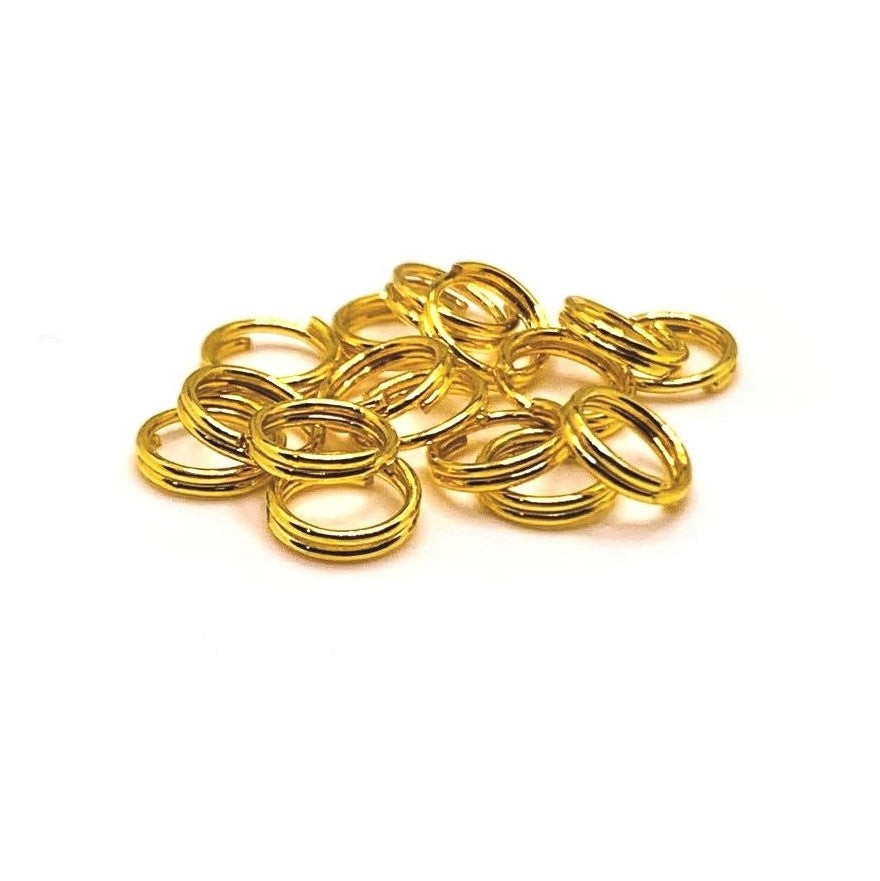 6mm, 21g, Gold Plated Split Double Jump Rings – US Seller