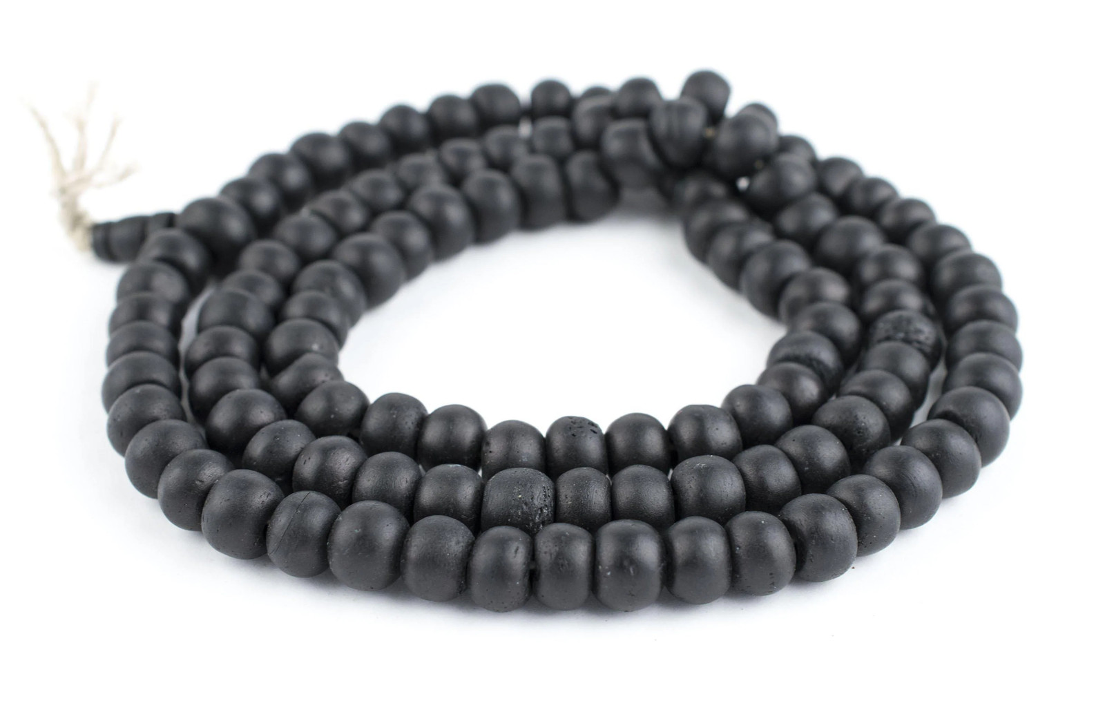 Black Bone Mala Beads 10mm Nepal Round Large Hole 34 Inch Strand