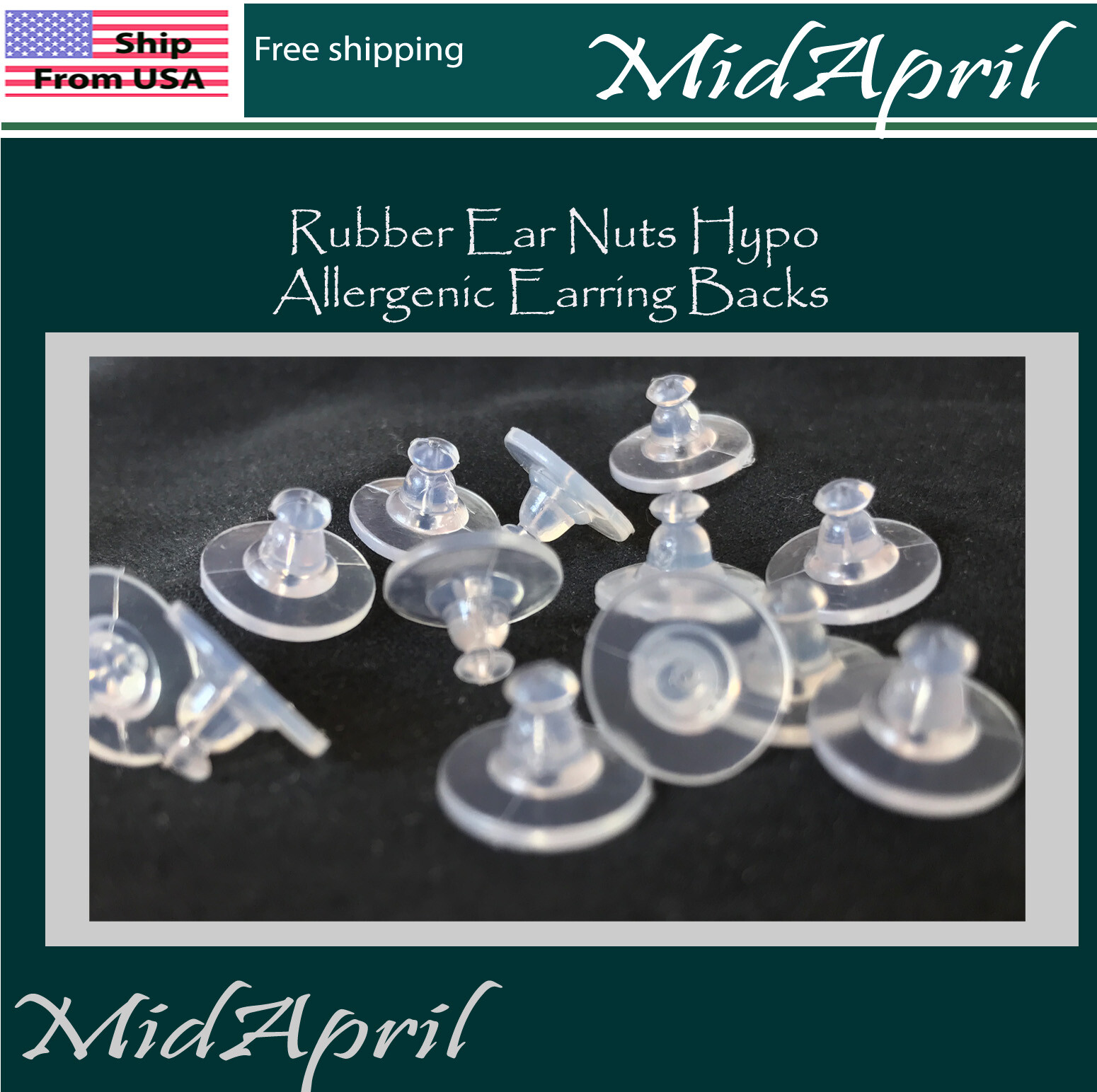 Earring Backs Ear Nuts Hypo-allergenic stopper