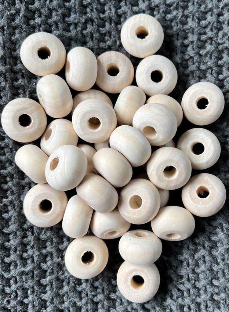 HUGE 10+ Lb Mixed Craft Making Supplies Lot – 2000+ Natural Wooden Beads **NEW**