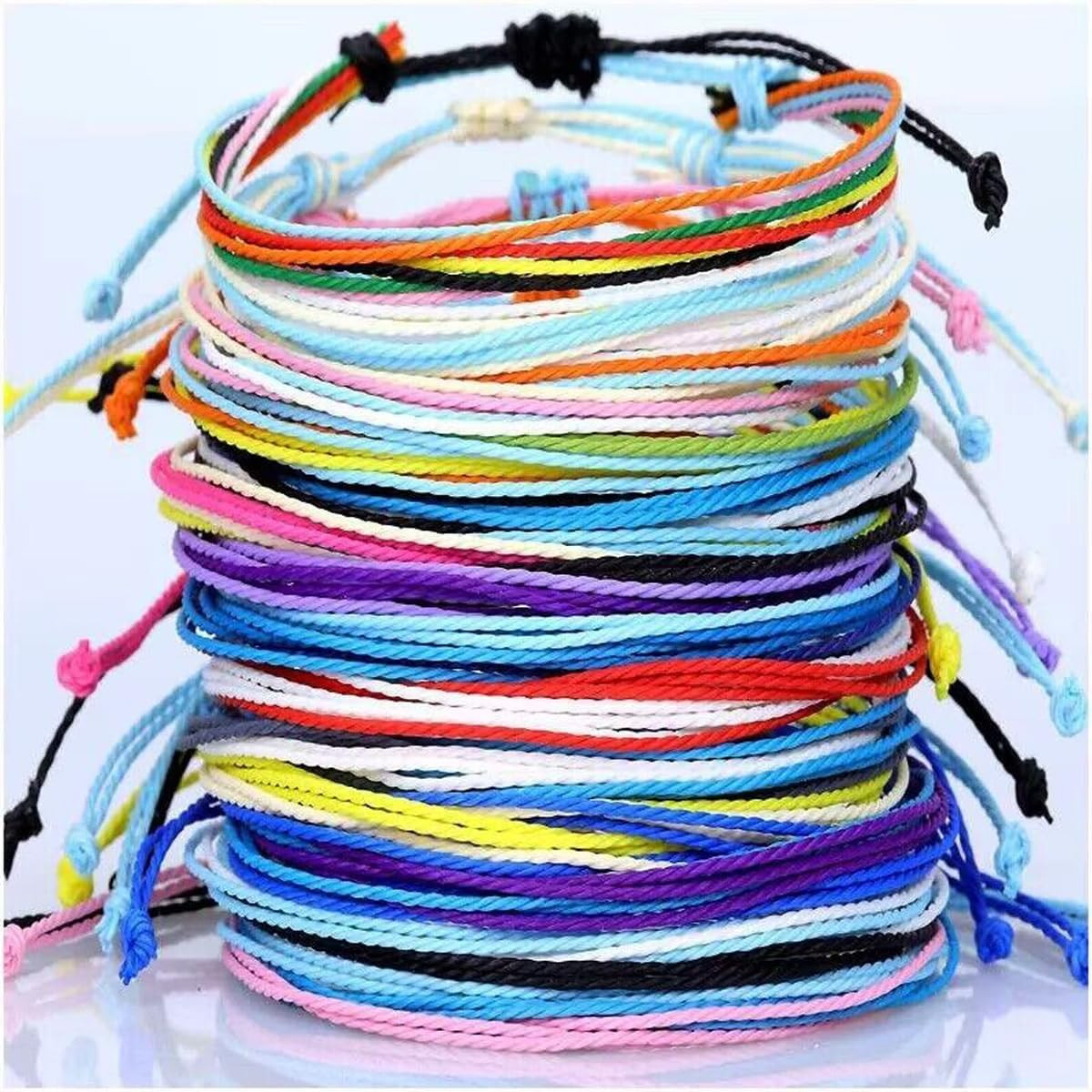 40 Colors 1Mm Waxed Polyester Cord 437 Yard Waxed Bracelet Cord Wax String Cord