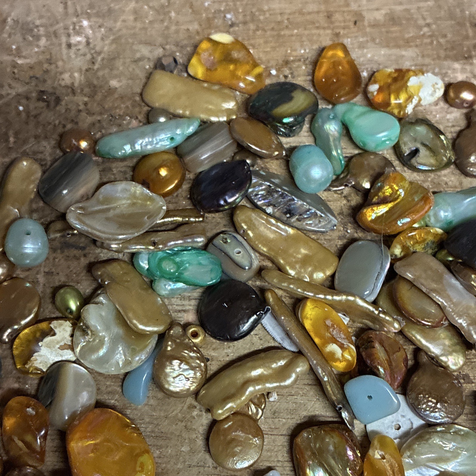 Loose Multicolor Pearl & Stone Beads Lot for Jewelry Making